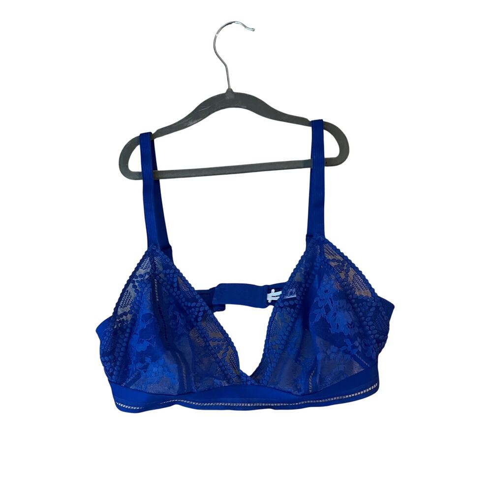 Passionata by Chantelle Women’s Lace Bralette T Shirt Bra Triangle Blue Medium